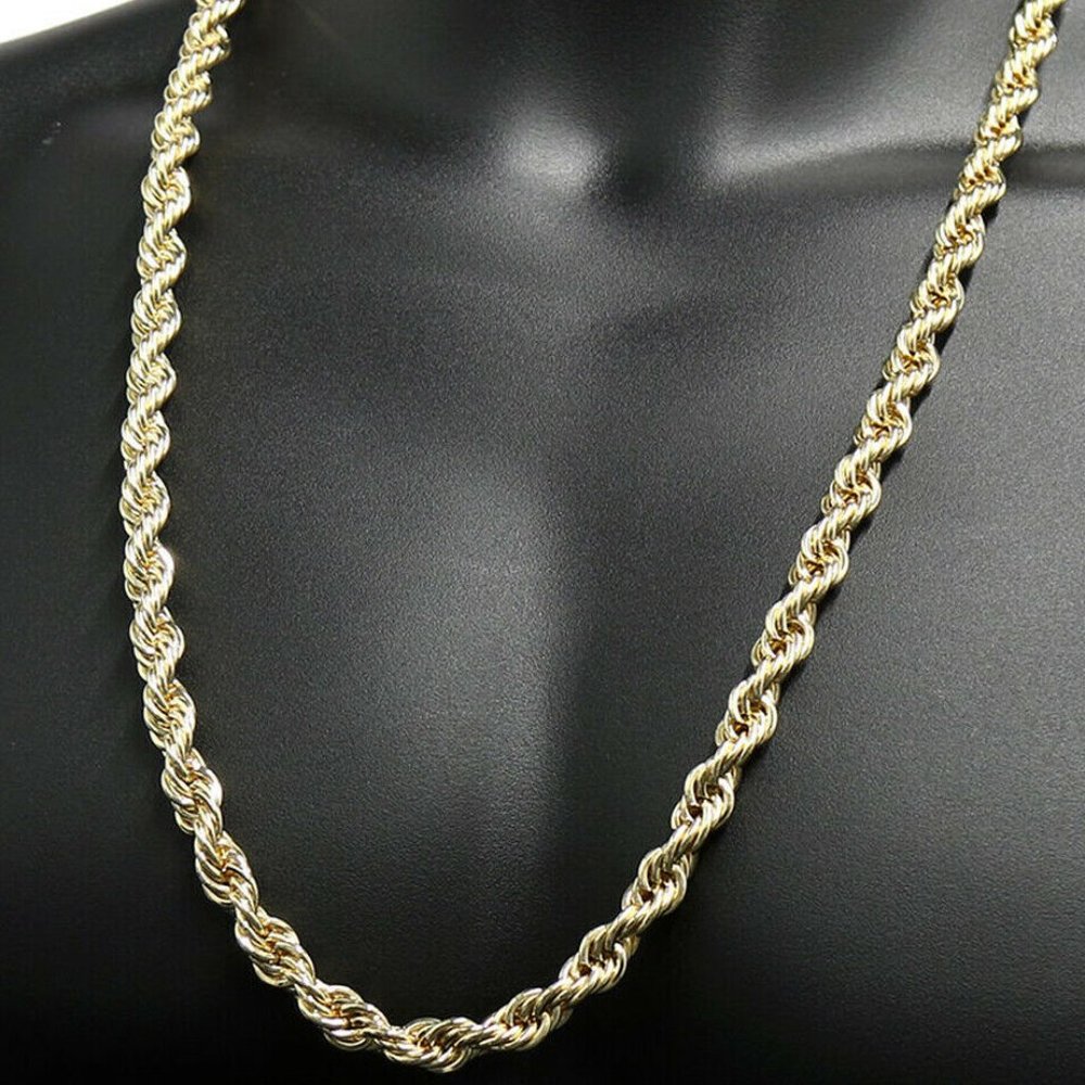 Thick 18k Gold 10mm 30" Rope Chain